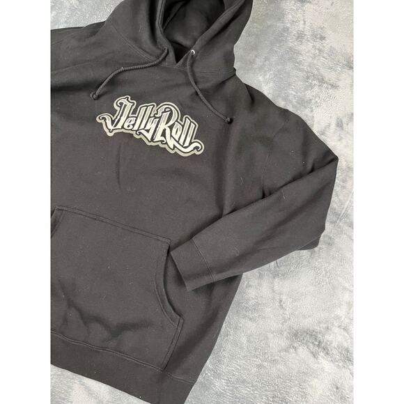 Jelly Roll Hoodie 4XL Black Skull Crown Graphic Pullover Sweatshirt Rap - Picture 7 of 9